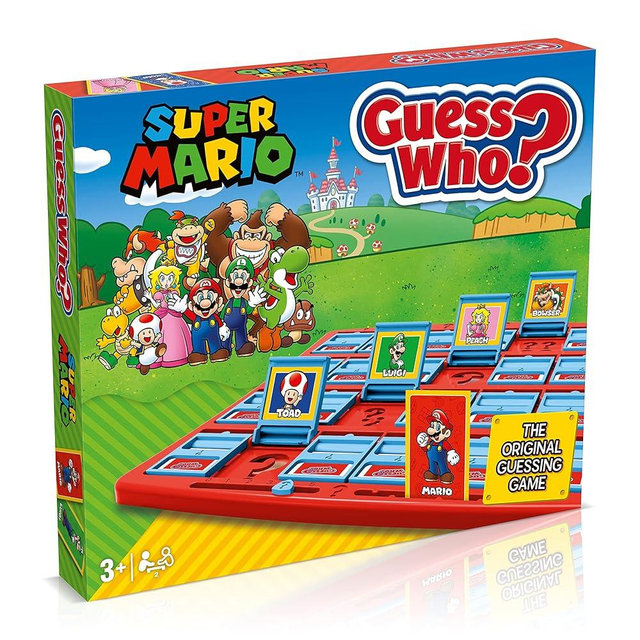Winning Moves Super Mario Guess Who? Board Game, Play with Classic Nintendo Characters Including Mario, Luigi, Peach, Bowser, and Donkey Kong, 2 Players Makes a Great Gift for Ages 3 Plus