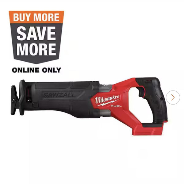 Milwaukee M18 FUEL GEN-2 18V Lithium-Ion Brushless Cordless SAWZALL Reciprocating Saw (Tool-Only) 2821-20