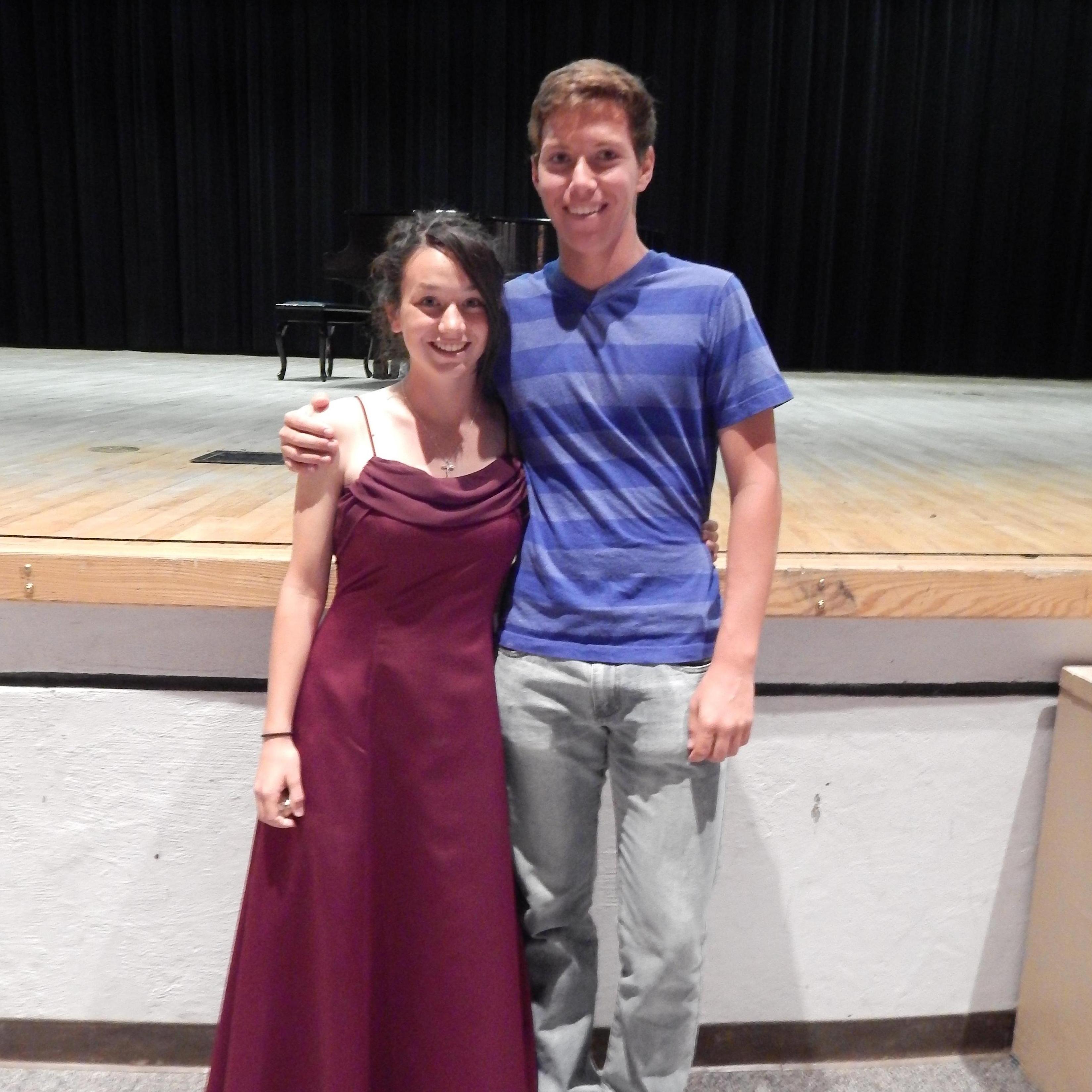 Adam came to Rebecca's junior year piano and vocal recital!
