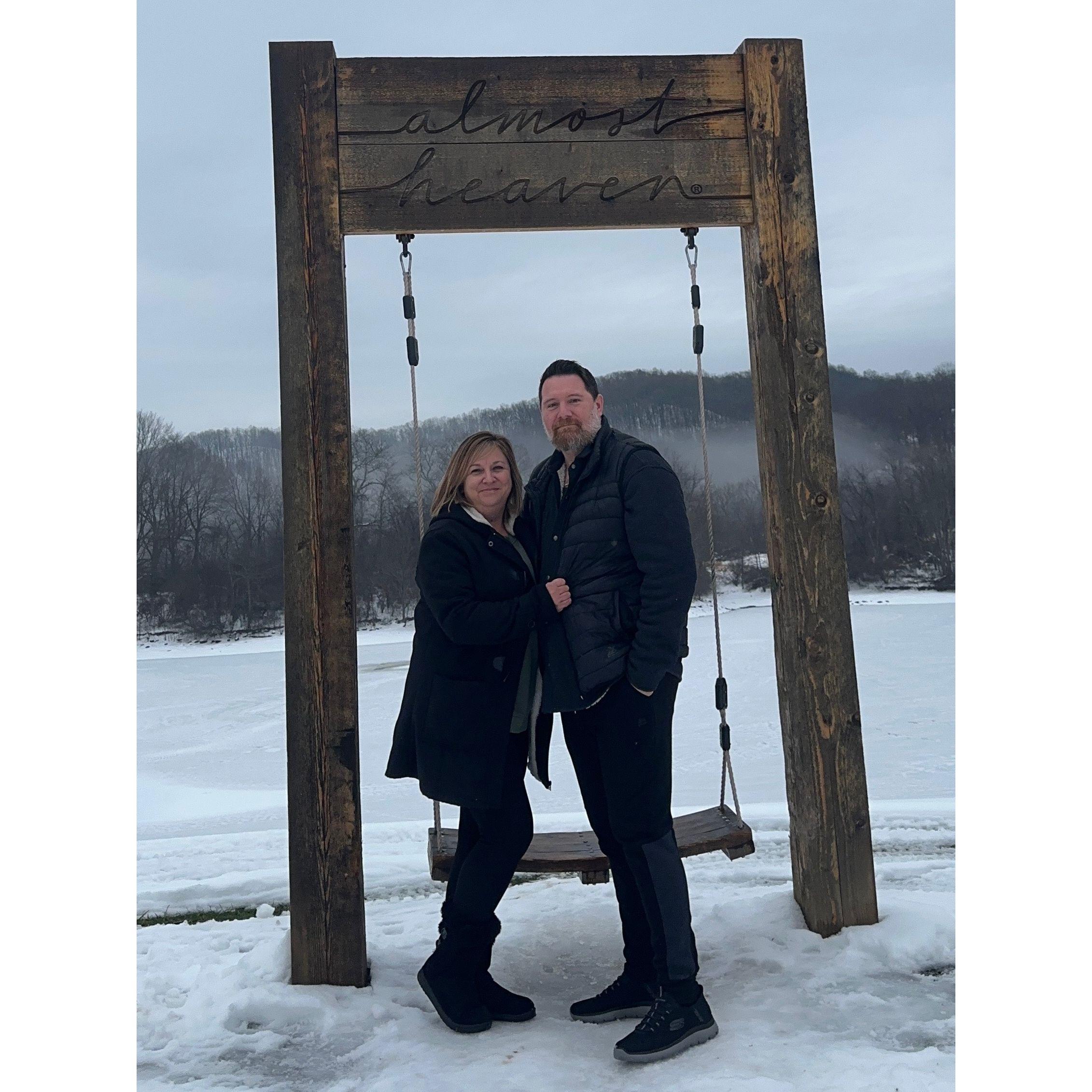 Snowy day wedding venue visit