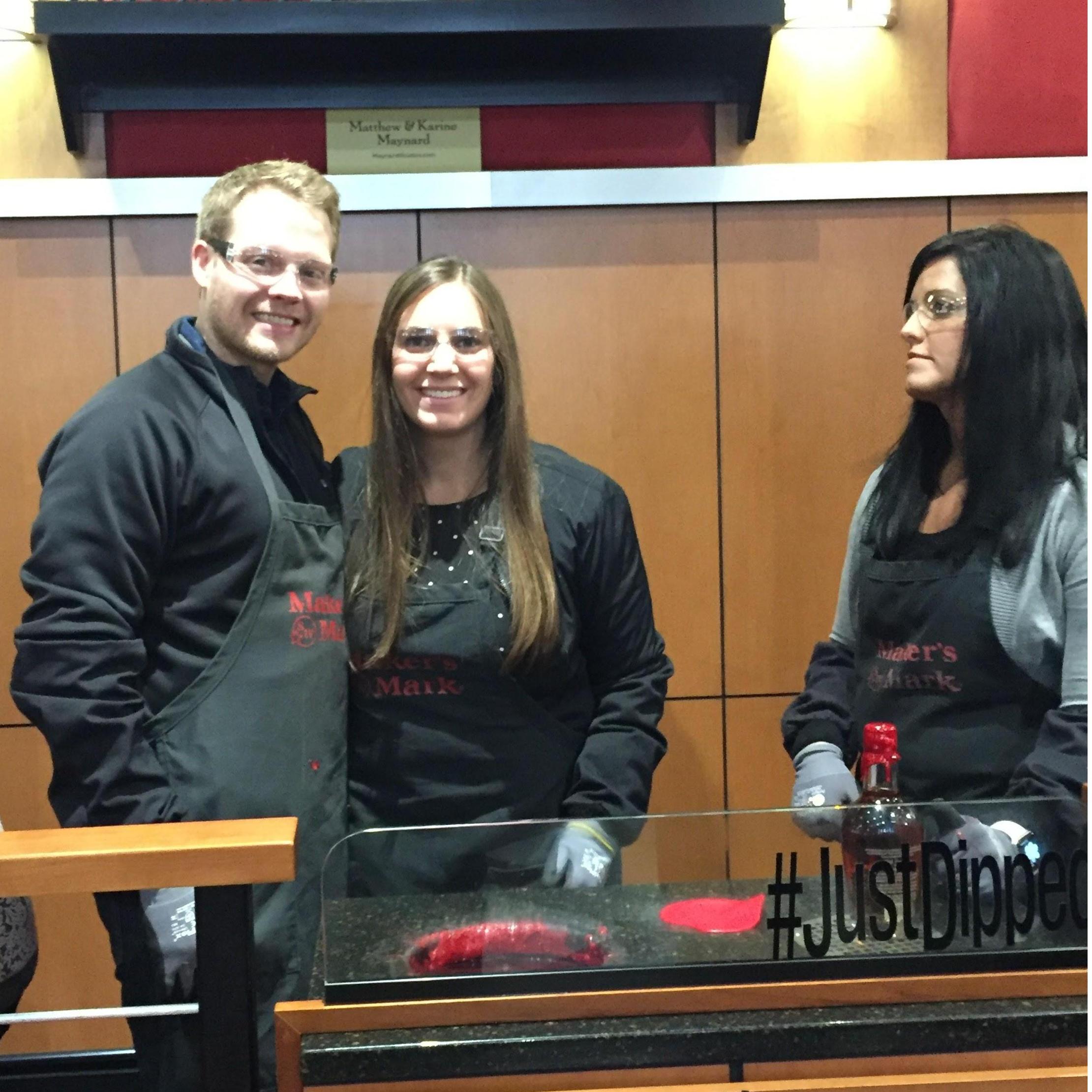 Dipping our own Maker's Mark bottle in Louisville (Oct 2017)