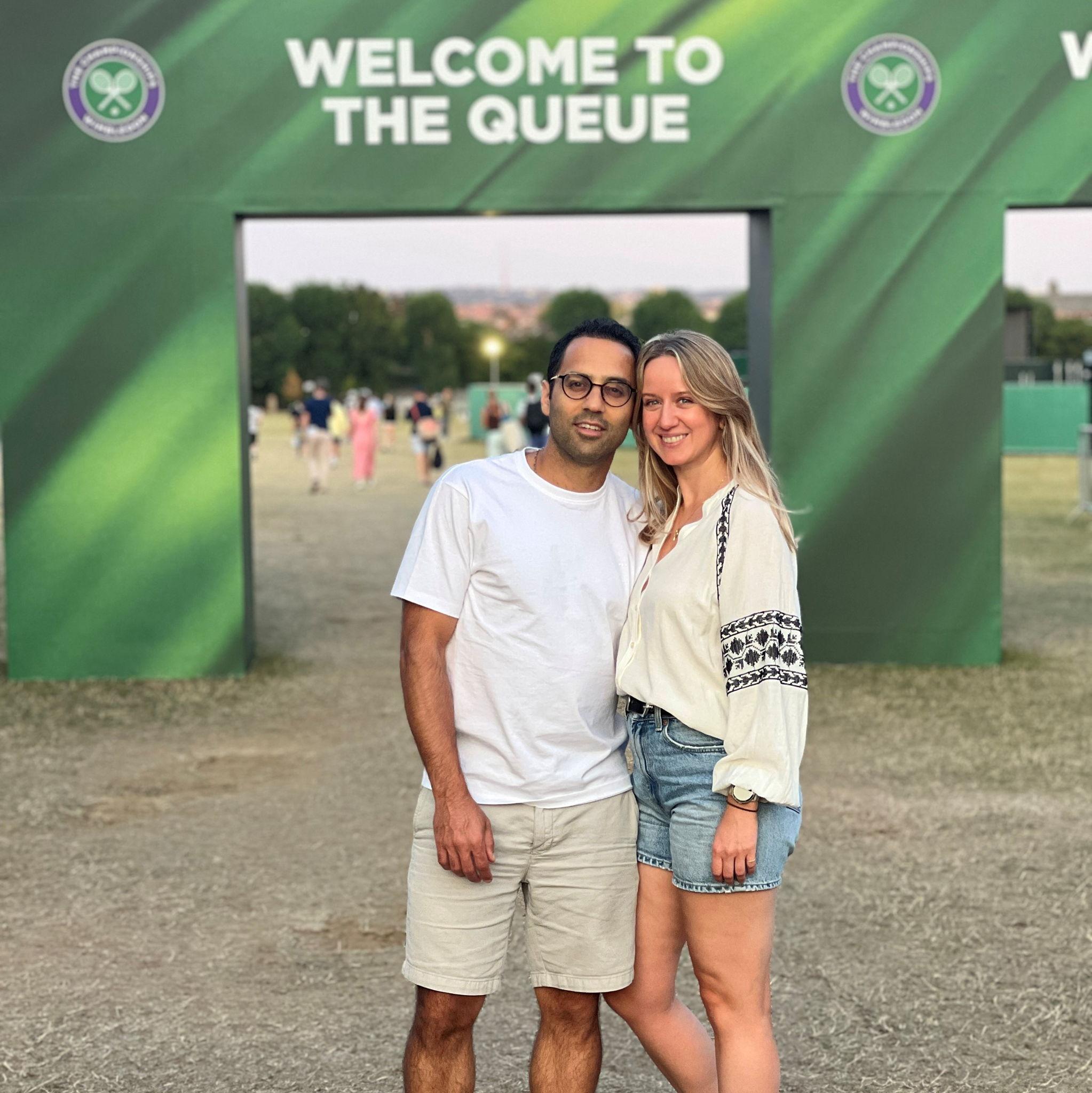 …and the suffering continued when we discovered we were number 8,000 in the queue for Wimbledon… so close, yet so far !...