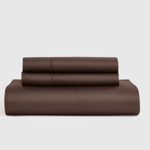Signature Giza Cotton Sateen Fitted Sheet Set - Queen/Espresso