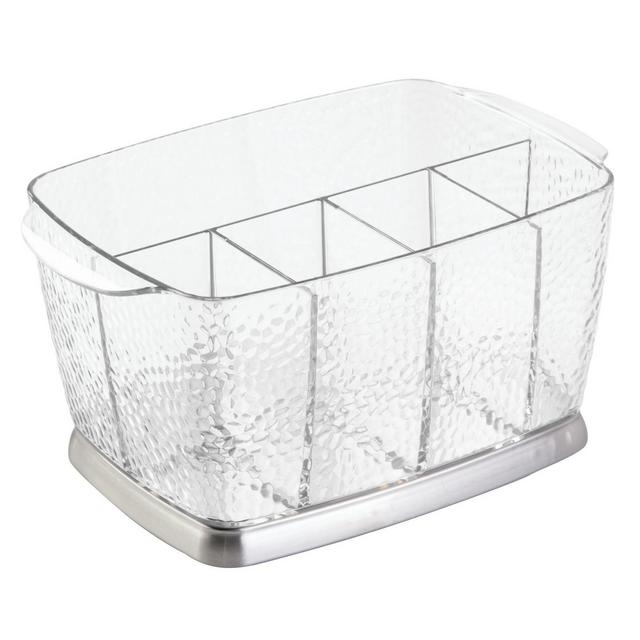 InterDesign Rain Flatware Caddy 9" Clear