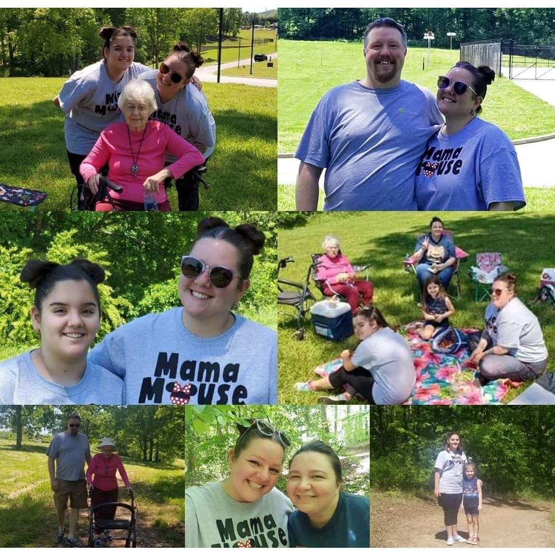 Family day at the park with granny.