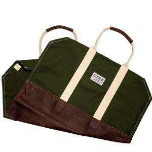 Olive Shop Steele Canvas & Leather Log Carrier | Steele Canvas Basket Corp