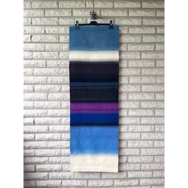 STUNNING RANA RUG / Large wall decor / Wall hanging / Hand woven rug / Textile / Striped / Folk craft / Rustic decor / Oma Tupa Finland