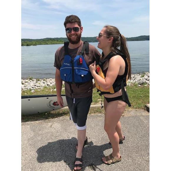 2017 
Paddle boarding on Lake Monroe in Bloomington! Believe it or not we are both really good at paddle boarding.