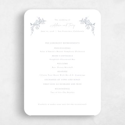White Rounded Wedding Program - Marnina