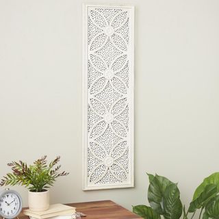 Beaded Framed Floral Wall Decor