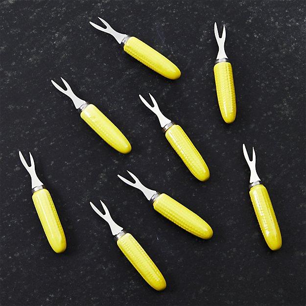 Set of 8 Ceramic Corn Holders
