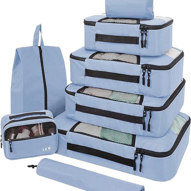 Veken 8 Set Packing Cubes for Suitcases, Travel Bag Organizers for Carry on Luggage, Suitcase Organizer Bags Set for Travel Essentials Travel Accessories in 4 Sizes(Extra Large, Large, Medium, Small)