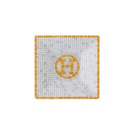 Hermès Mosaique Au 24 Gold Square Plate No.1