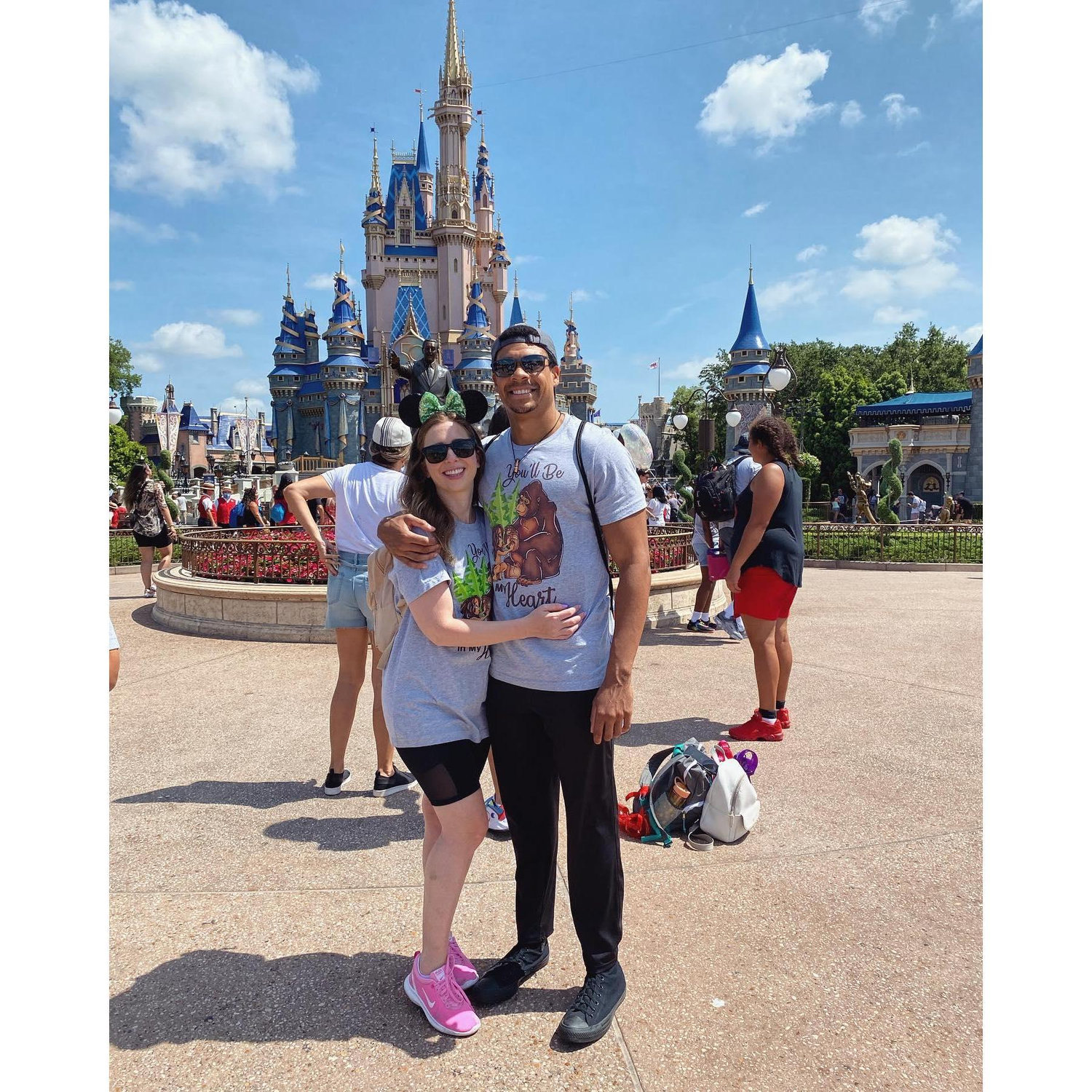 Disney Trip 2022. Jay resisted the matching shirts but Gini won.