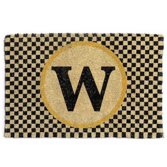 MACKENZIE-CHILDS Monogrammed Entrance Mat, Monogram Welcome Mat, Indoor/Outdoor Front-Door Mat, W