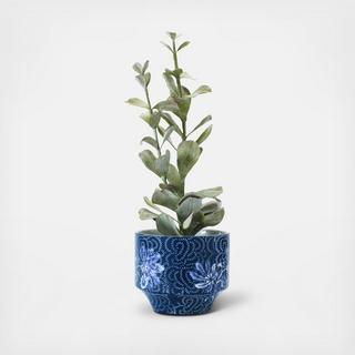 Stoneware Floral Planter