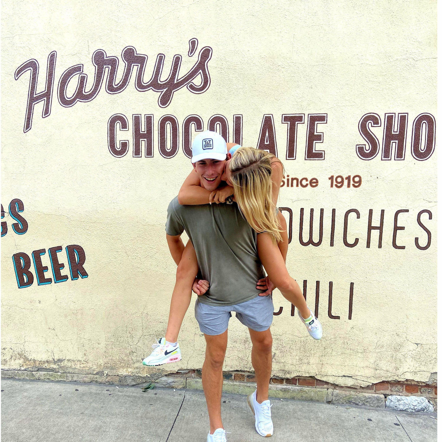 Early days! At the first bar we ever went to - Harry's at Purdue!
