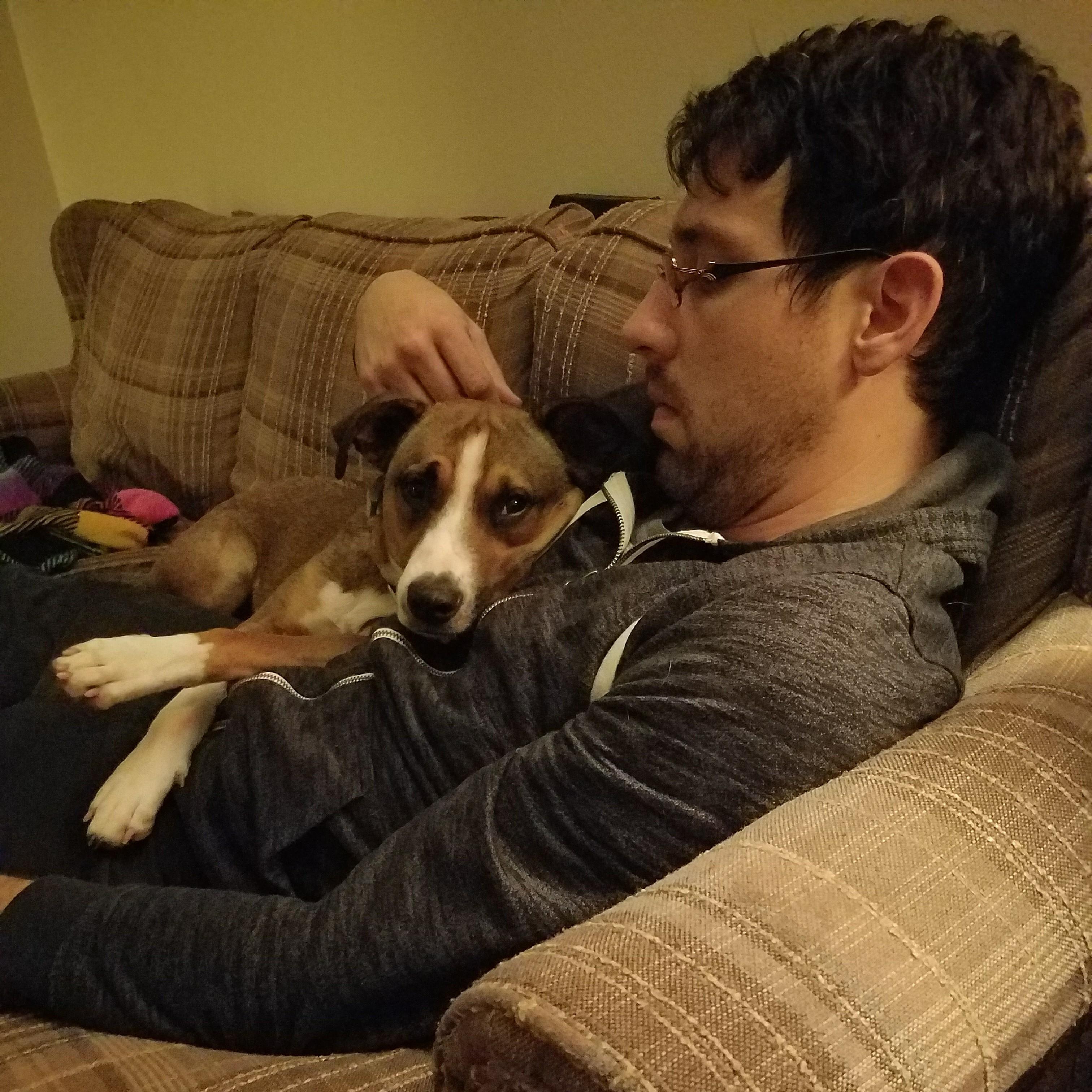 Jon and his dog, Luna