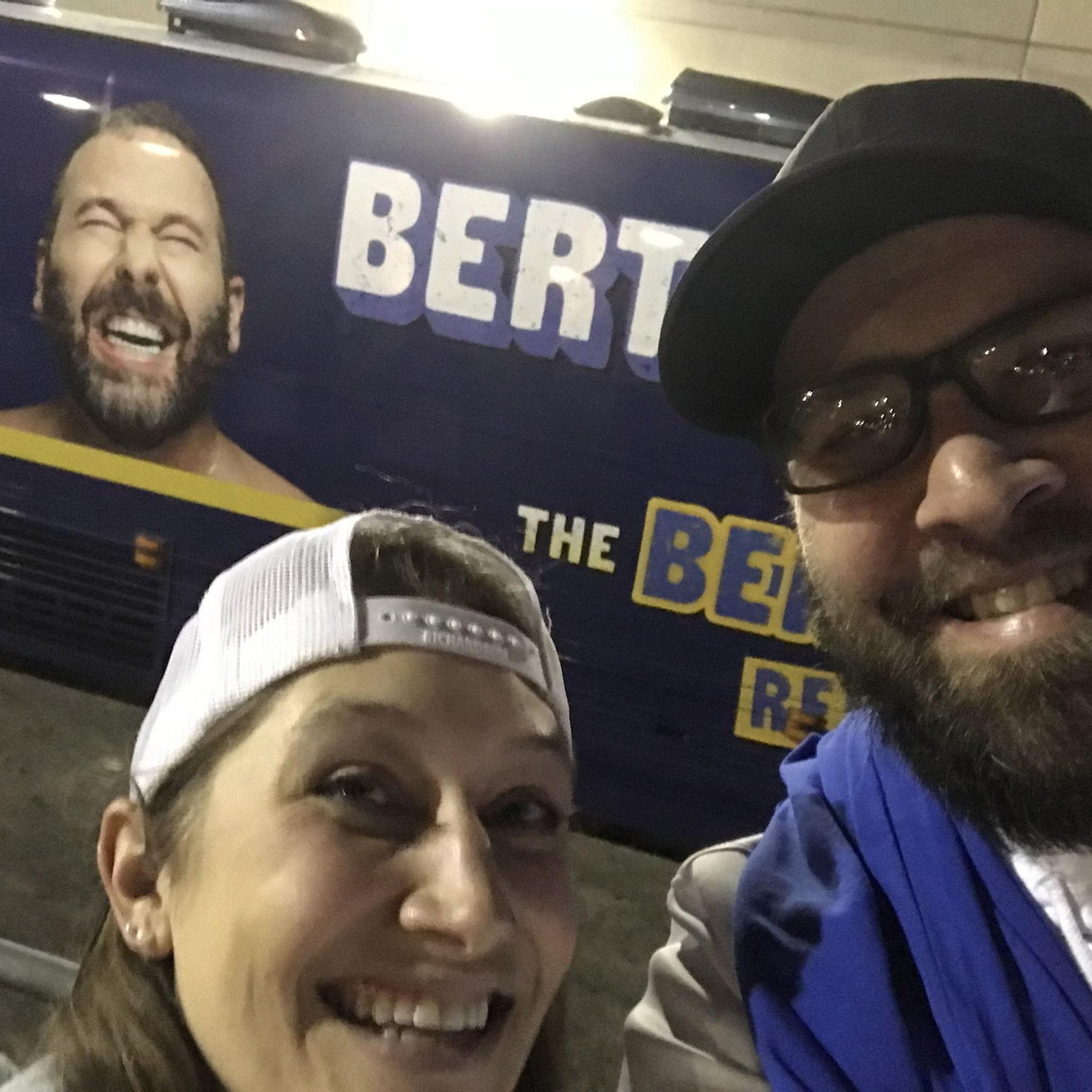 Celebrating one of Ash’s birthday gifts, a Bert Kreischer comedy show!
