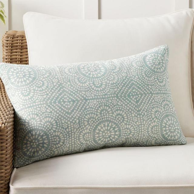 Slate Indoor/Outdoor Lumbar Pillow, 16" x 26", Chambray