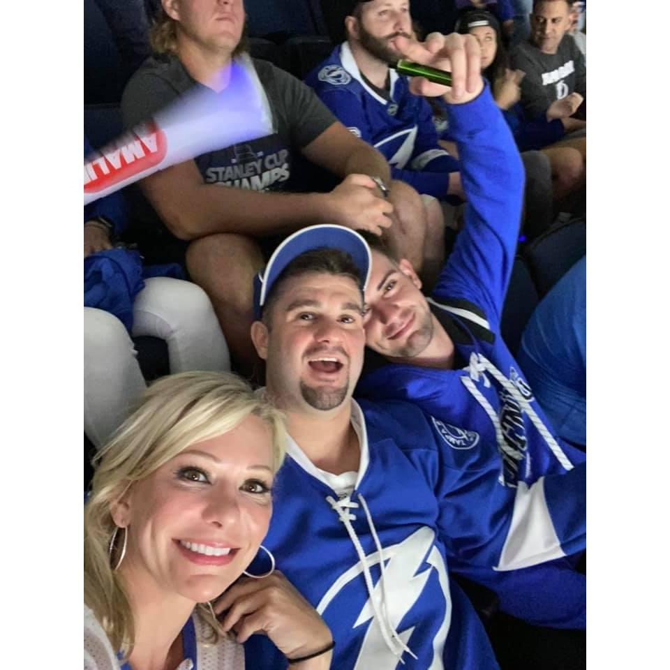 First Tampa Bay Lighting game together….and with Vinny ☺️