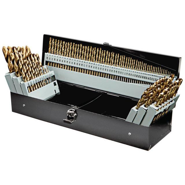 Titanium M2 High Speed Steel Drill Bit Set, 115 Piece