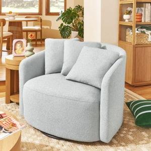 Corner Flower Blue Accent Chair
