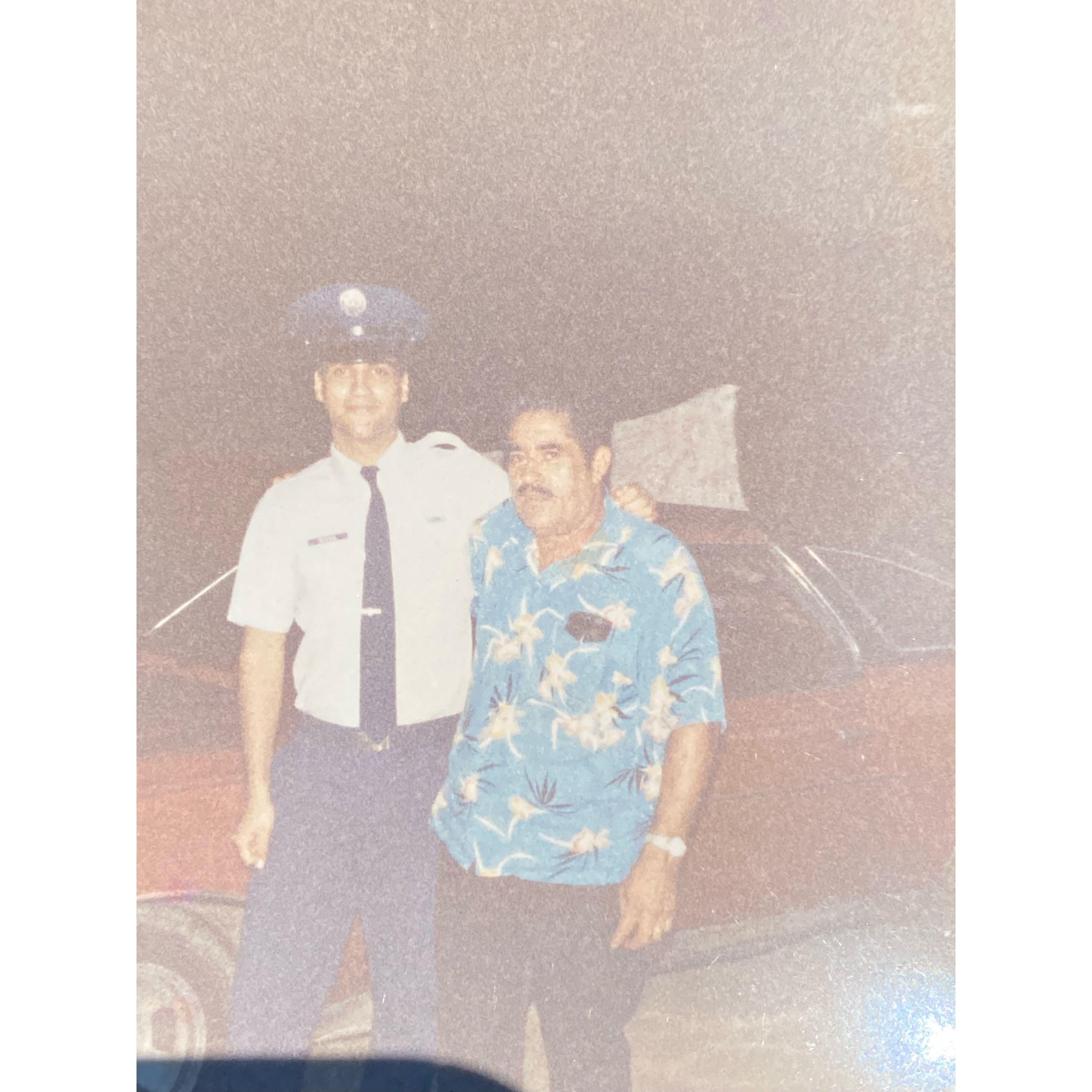 Jessica's dad (in his Air Force uniform) and grandfather.
