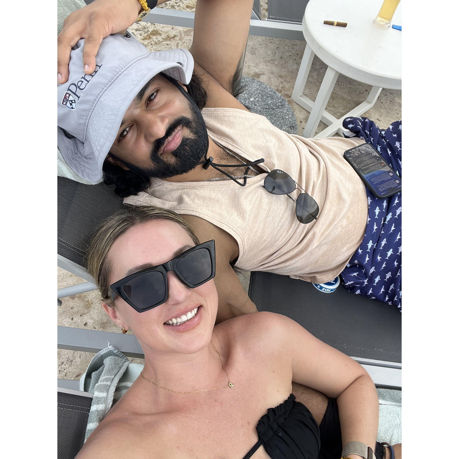 Punta Cana, where Liz finally convinced Sachin that beach vacations are enjoyable.