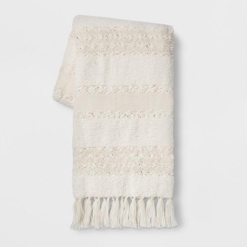 Chenille Moroccan Wedding Bed Throw Cream - Opalhouse™