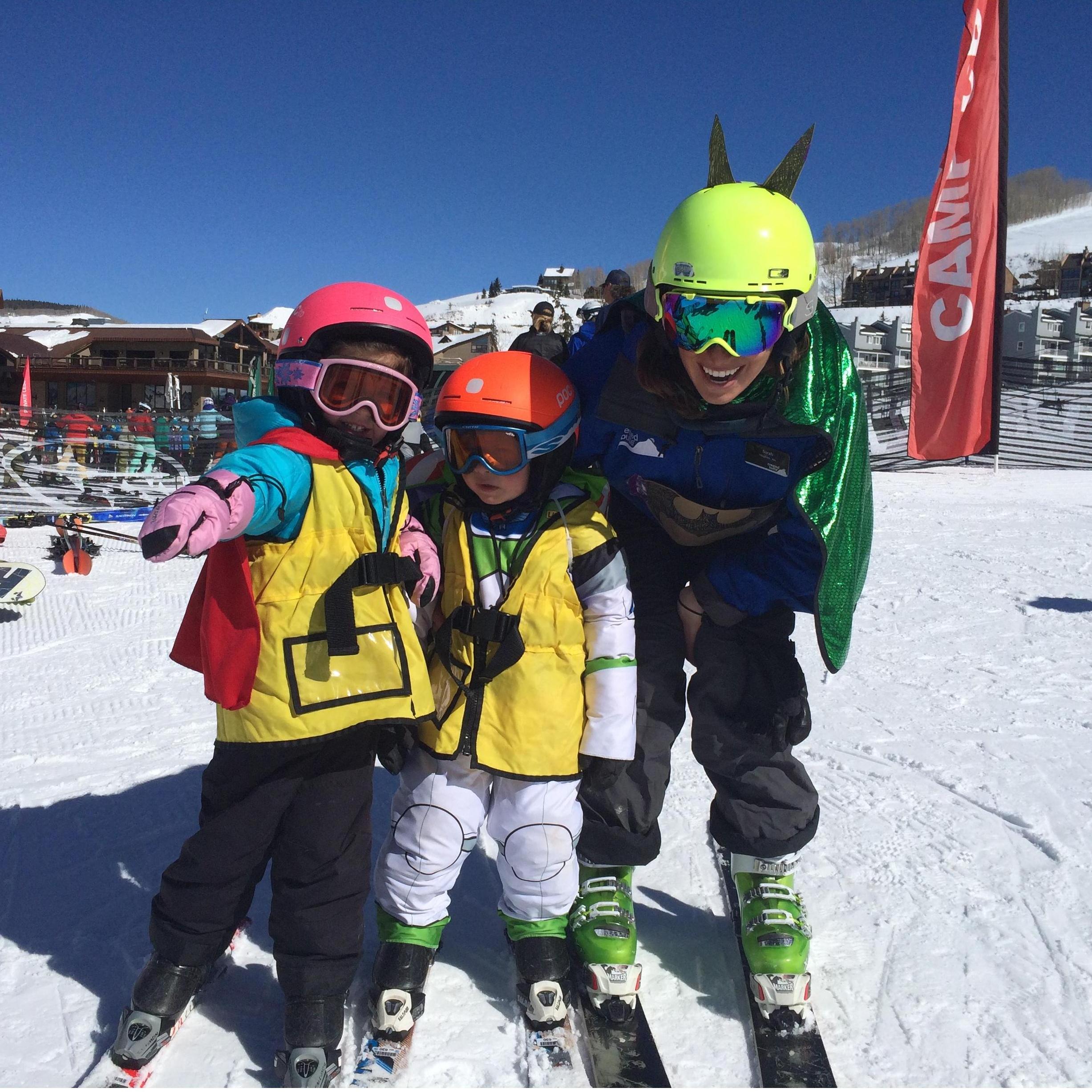 Sarah as a ski instructor in Crested Butte