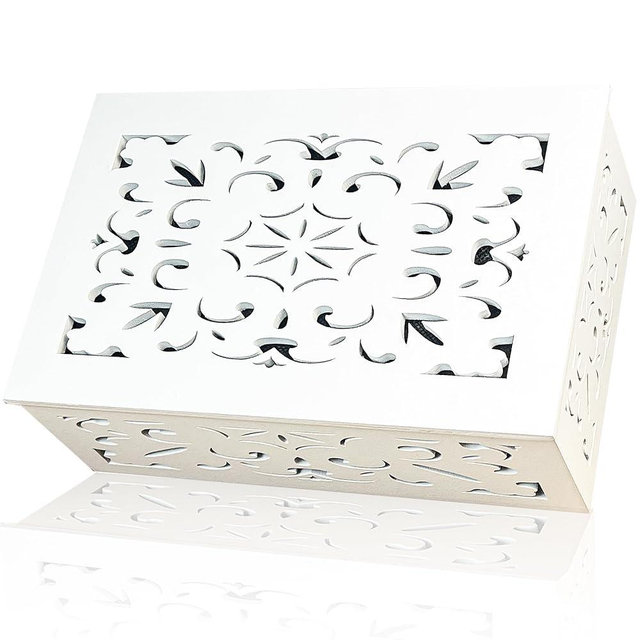 Wood Doorbell Chime Cover Box Only Universal Door Bell Chime Covers Fit Most Doorbells With Self-Adhesive Tape and Screws,(White)