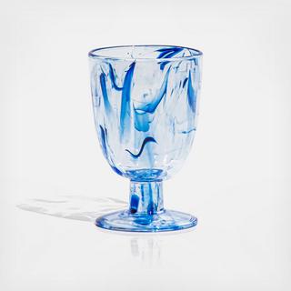 Aegean Swirl Acrylic Wine Goblet, Set of 6
