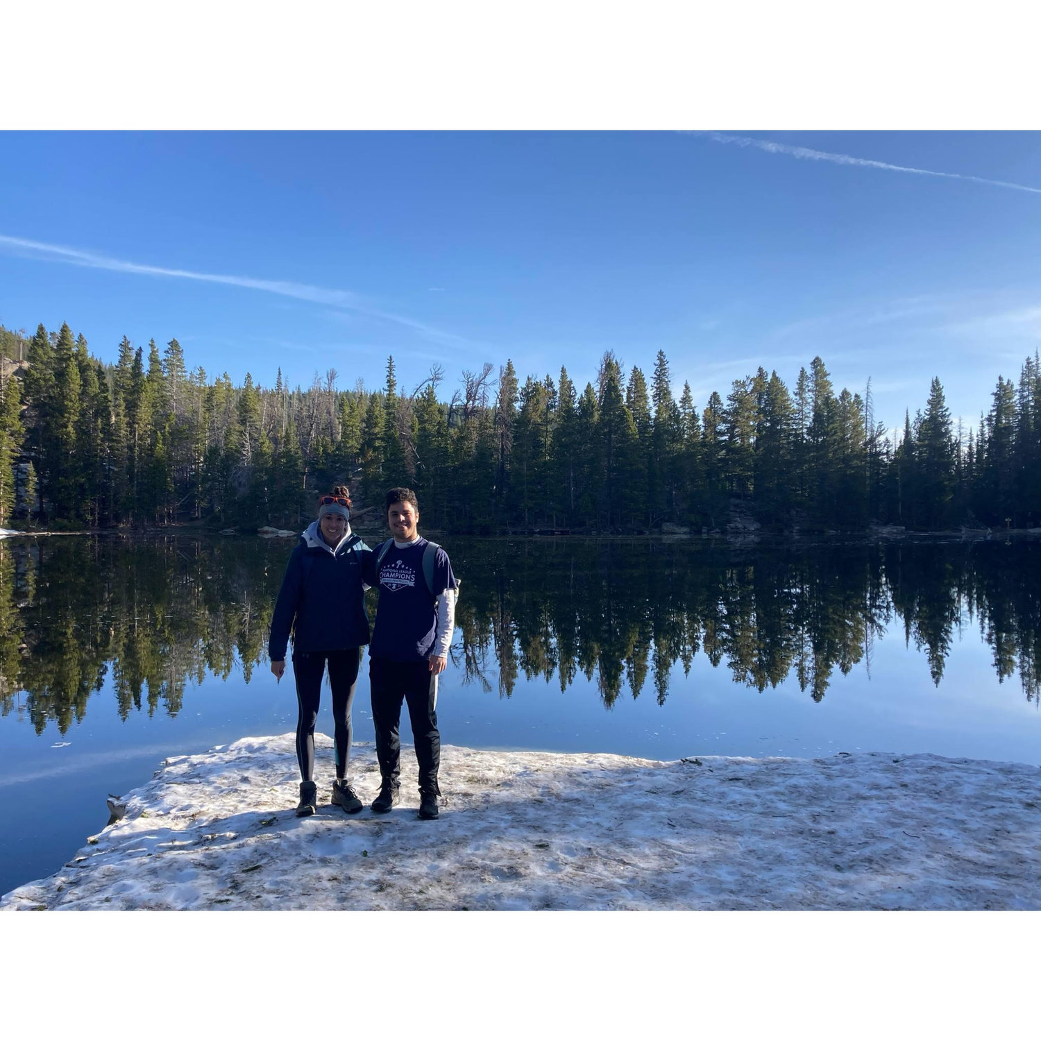The start of our hike in RMNP, Maddie had no idea what Brendan had planned