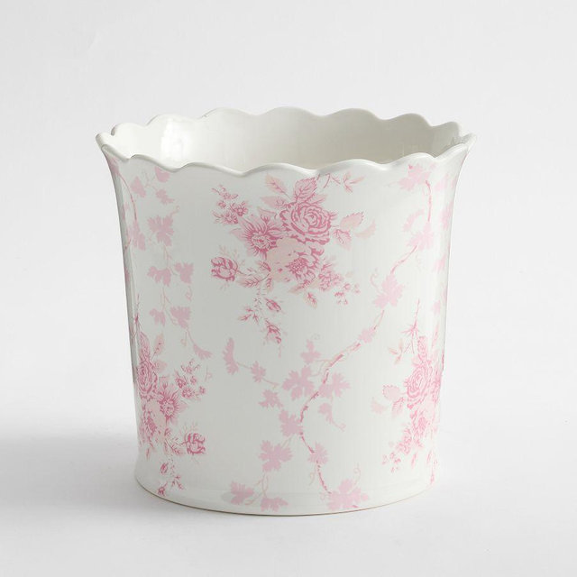 LoveShackFancy – Pink Floral Cachepot – Medium