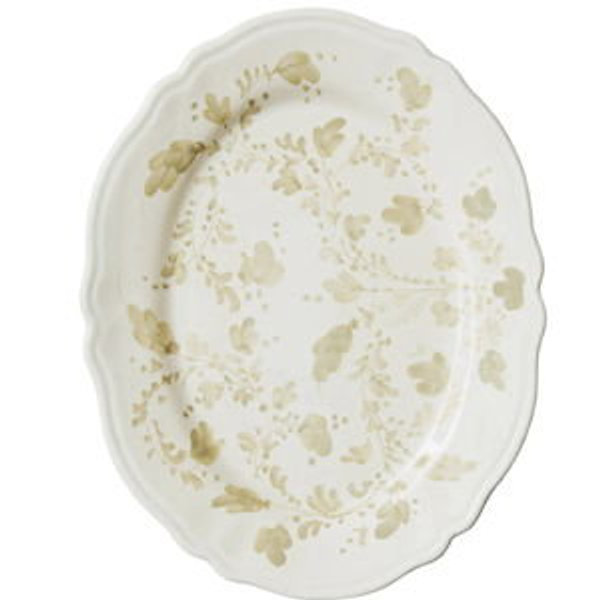 Flora Large Oval Platter in Ecru