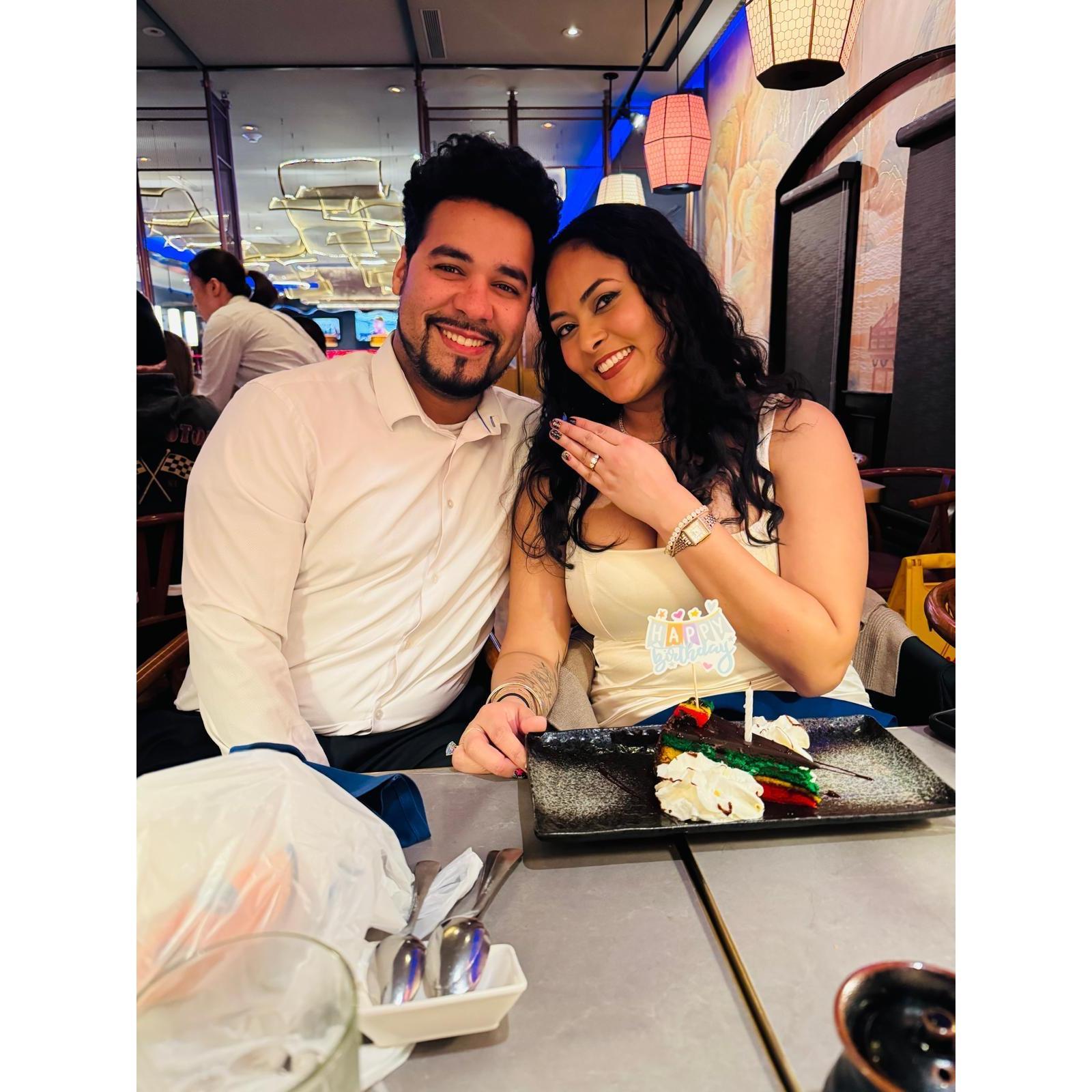 Reena's first birthday engaged