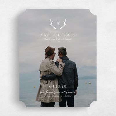 White Fall Wedding Save the Date - Denver Photo