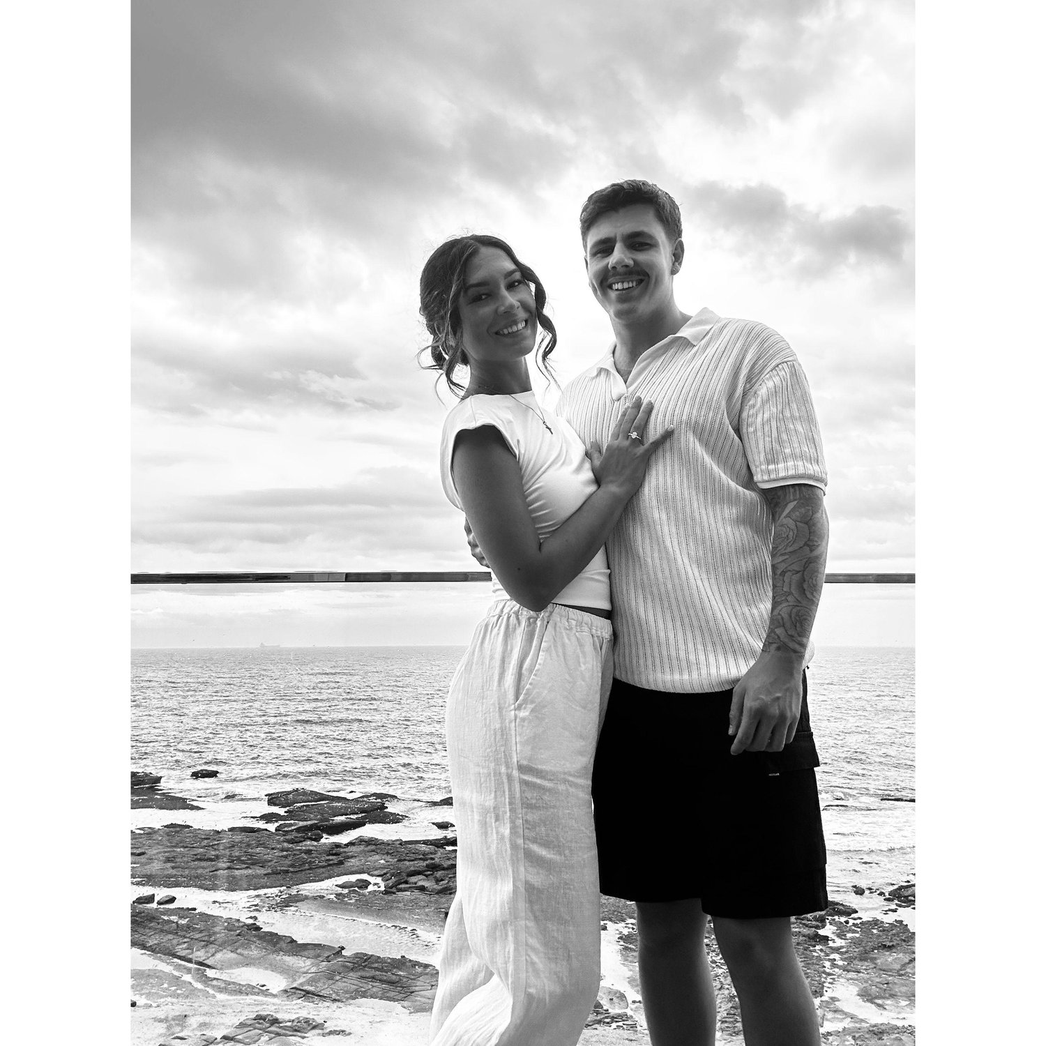 He proposed right before this picture was taken