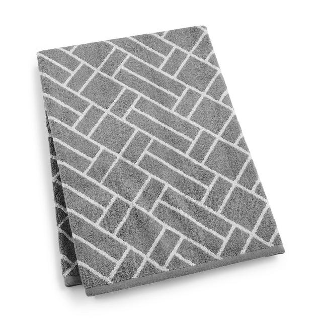 Hotel Collection Block Geo Cotton 30" x 56" Bath Towel, Created for Macy's
