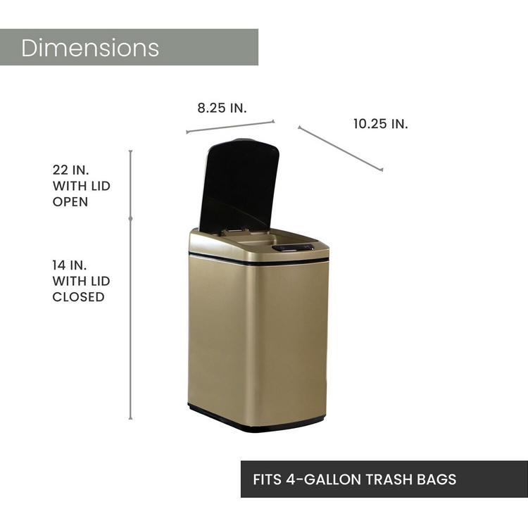 Hanover, Trash Can with Sensor Lid | Zola