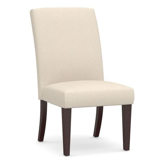 PB Comfort Square Upholstered Dining Side Chair, Sunbrella® Performance Sahara Weave Ivory