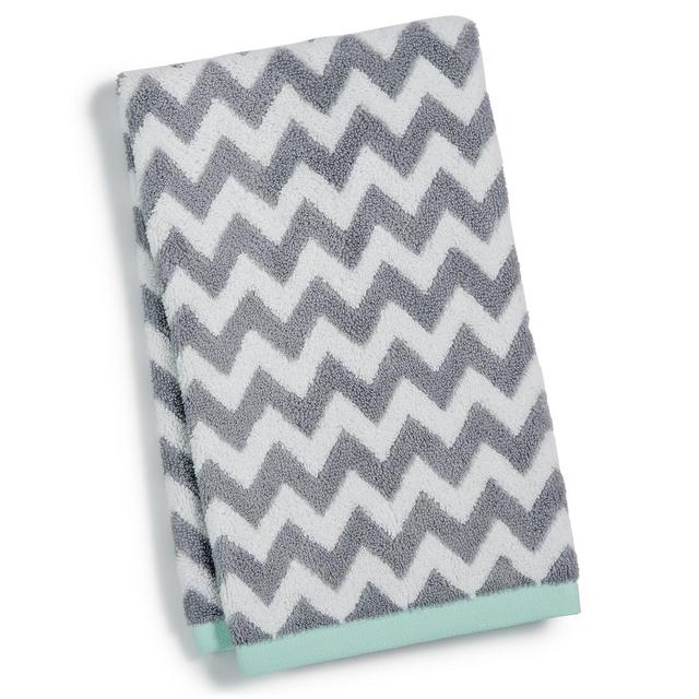 Martha Stewart Collection Chevron Spa Cotton 16" x 28" Hand Towel, Created for Macy's