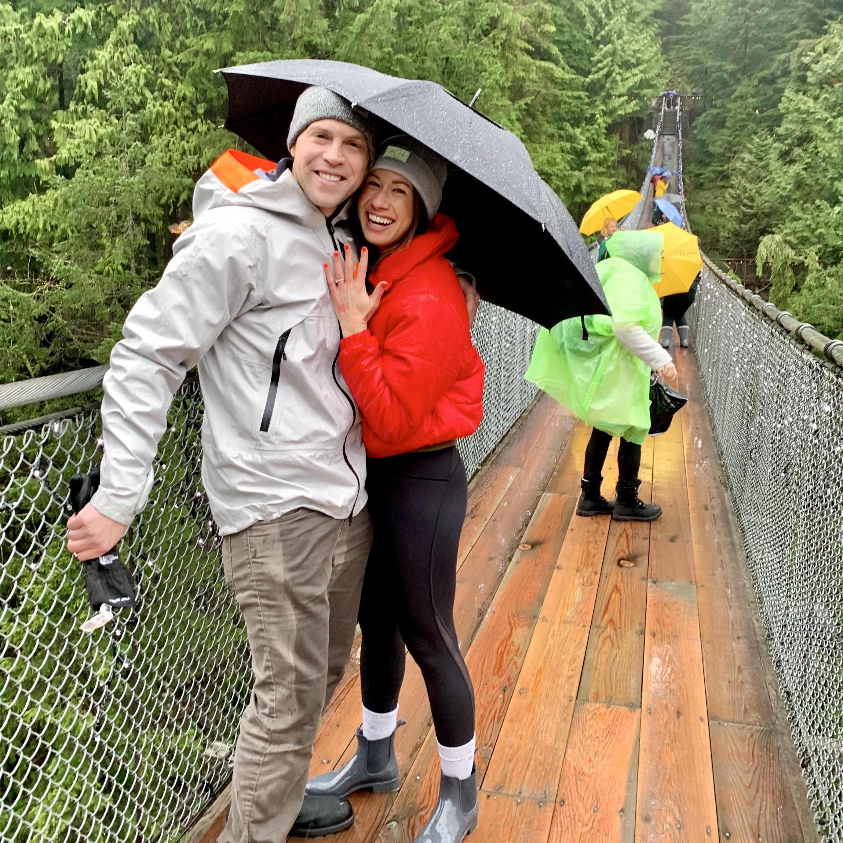 Proposing on the bridge!