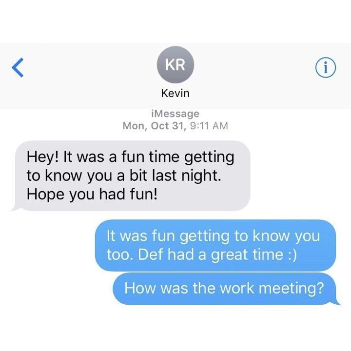 Our first text :)