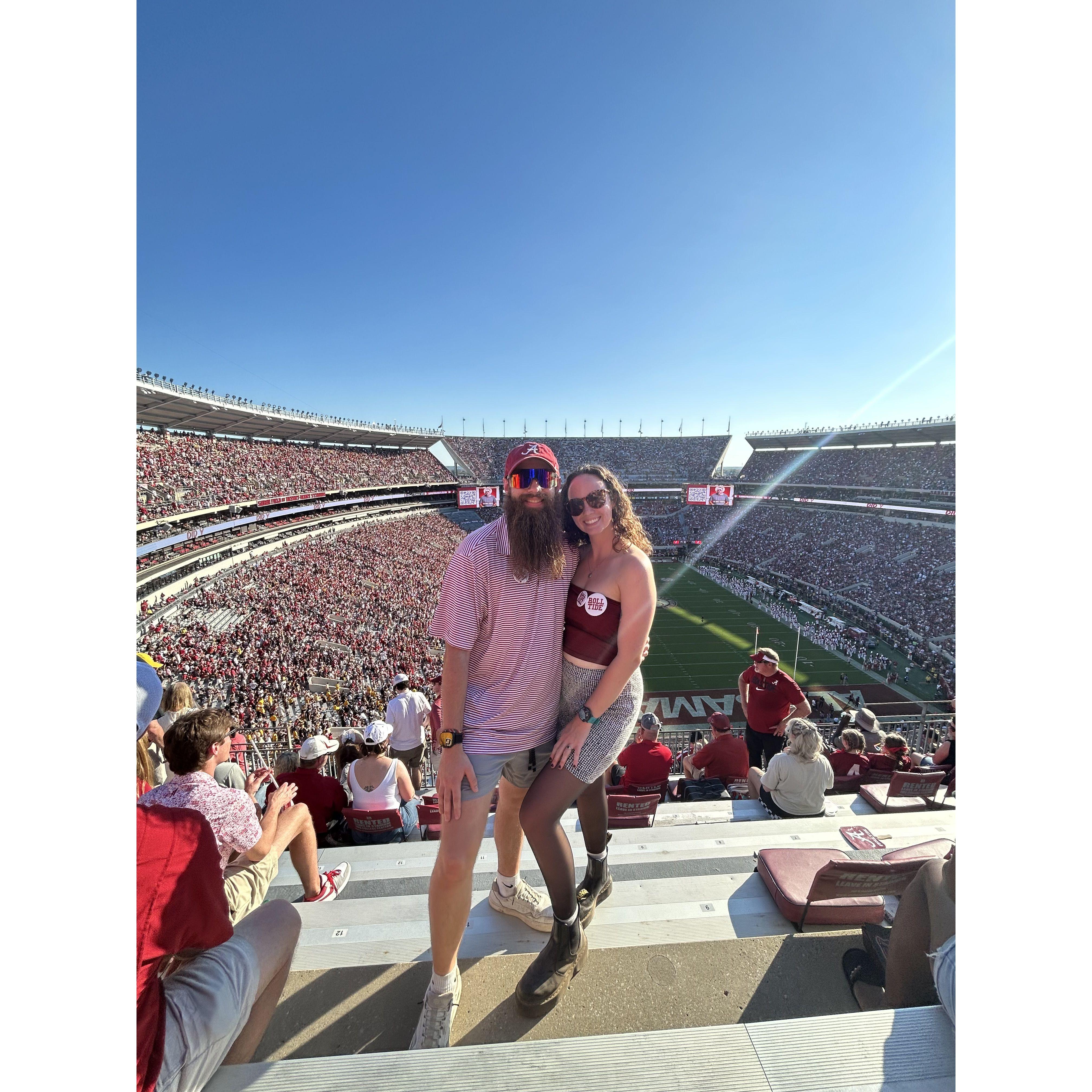 10/26/24: At the Bama game against Mizzou. Roll Tide :)