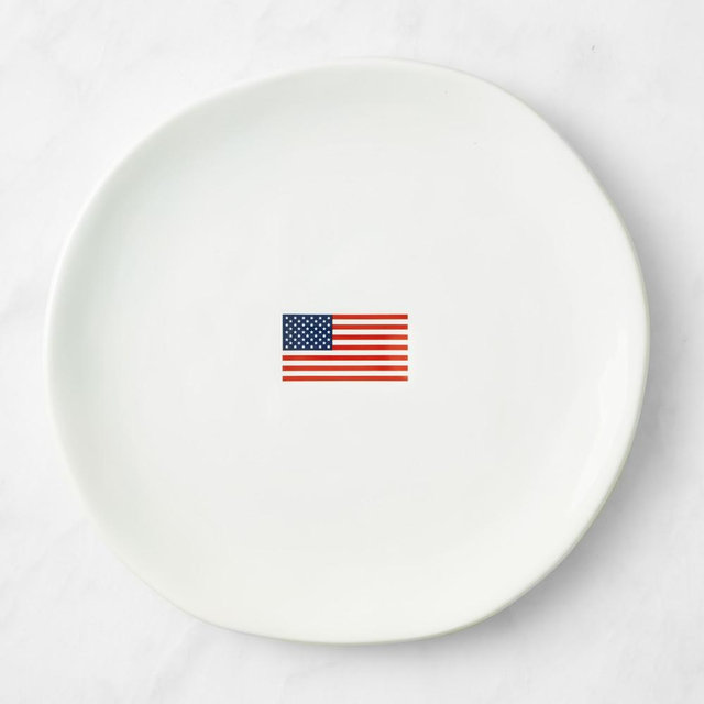 American Flag Dinner Plates, Set of 4