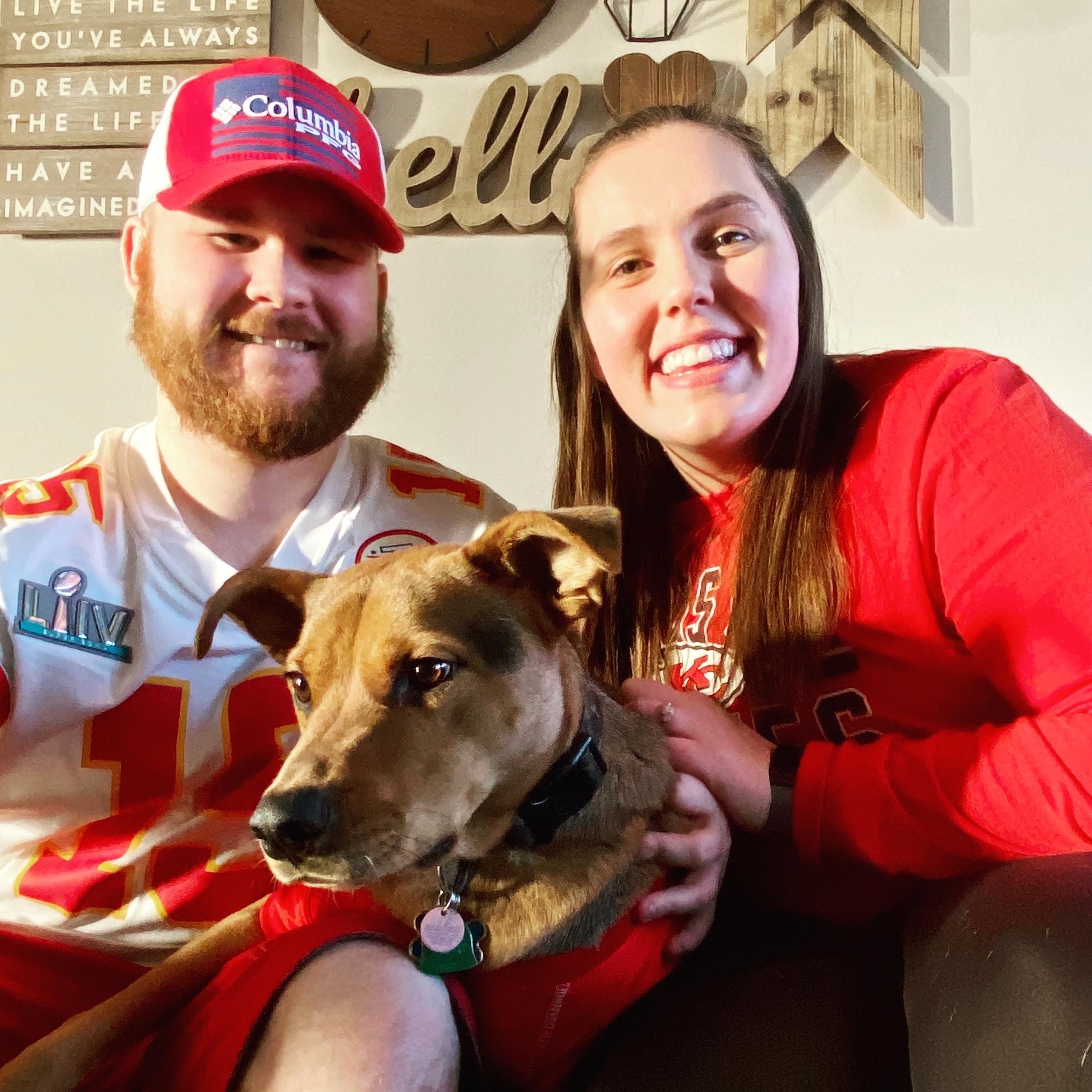 Picture from the night Cooper and Michelle watched the Kansas City Cheifs win the Super Bowl!