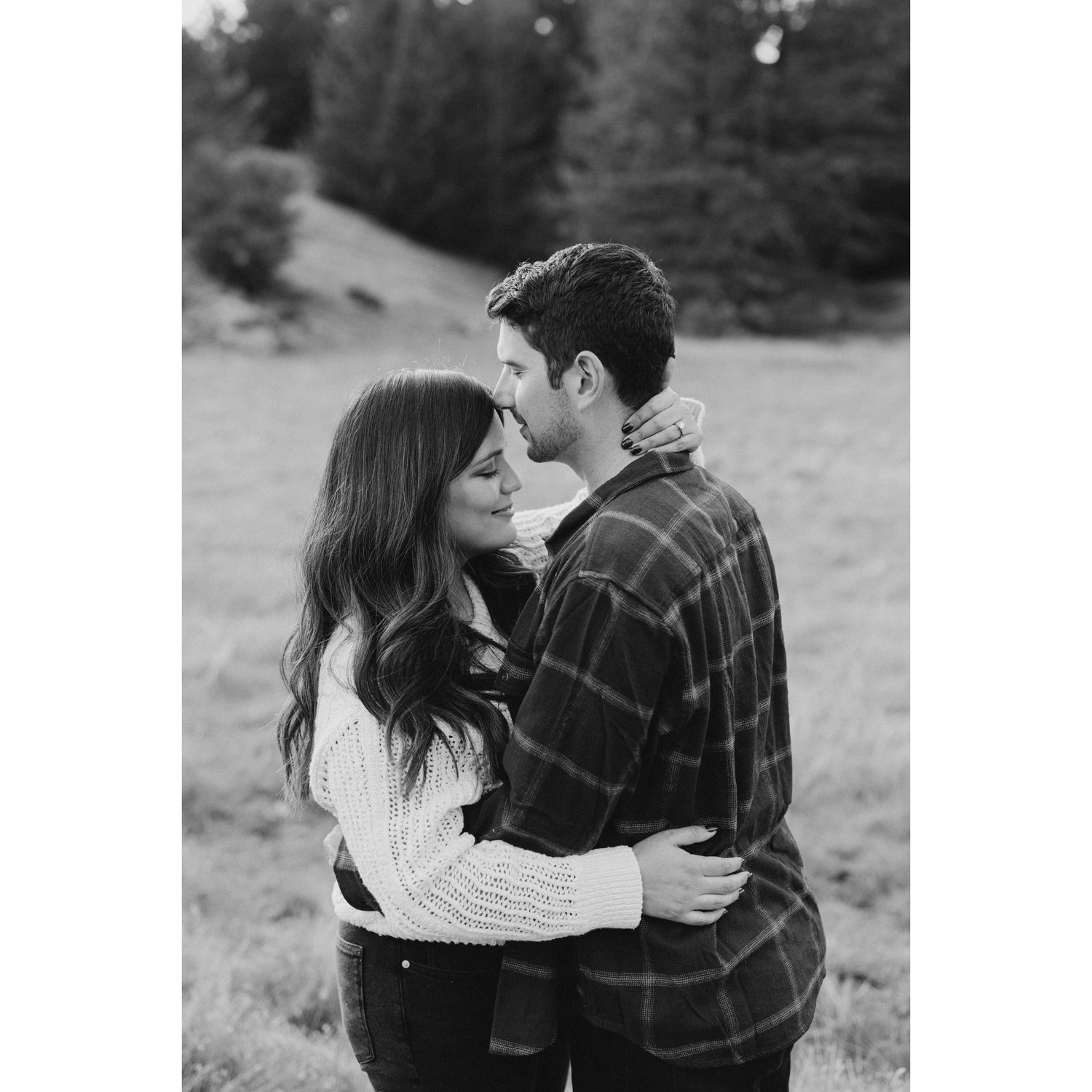 Allie loves this photo from our engagement session. To Chris, it looks like he's smelling her hair.