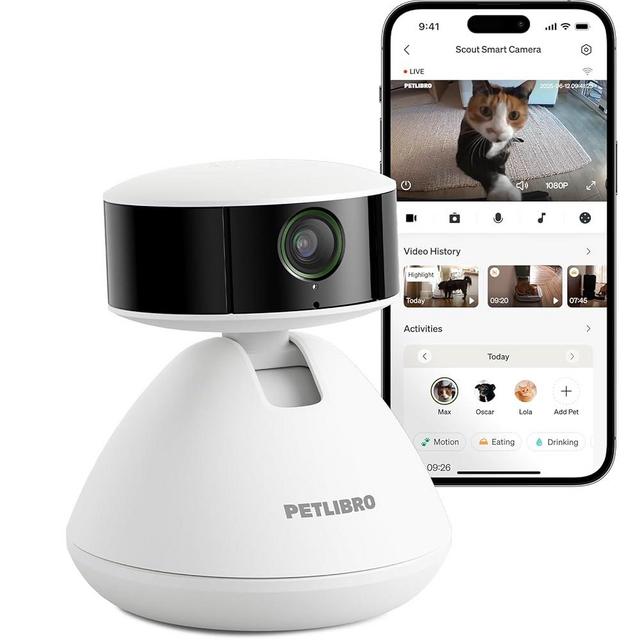 PETLIBRO AI Dog Camera Pet Camera Indoor with Phone App [Multi-Pet Recognition, Daily Activity Analysis & Smart Summaries] Cat Camera 360° View, Dog Cam Auto Pet Highlights Reels, 2-Way Audio WiFi Cam